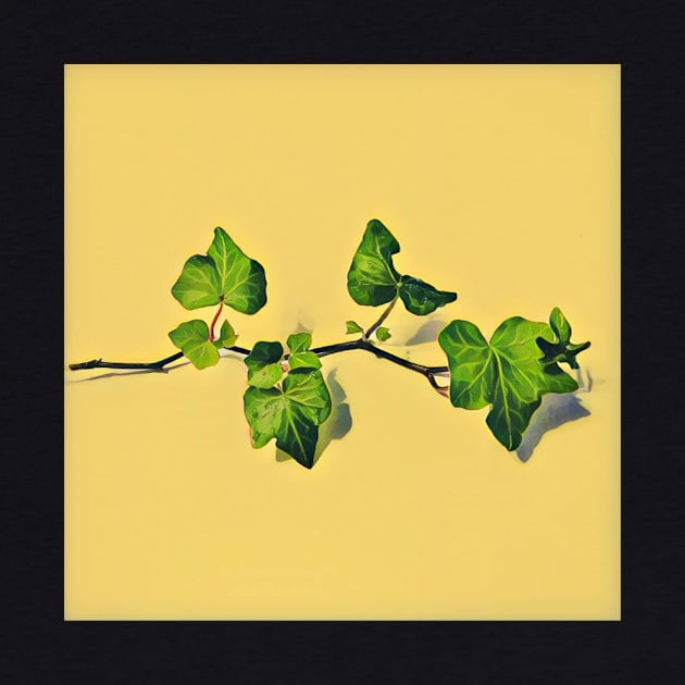 Hedera branch horizontal yellow by Volddy